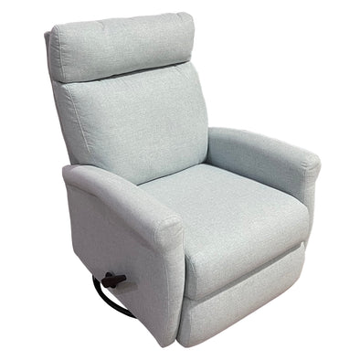 Washed Blue Swivel Recliner