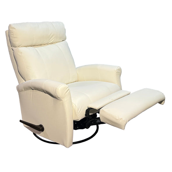 Snow Leather Swivel Glider Recliner