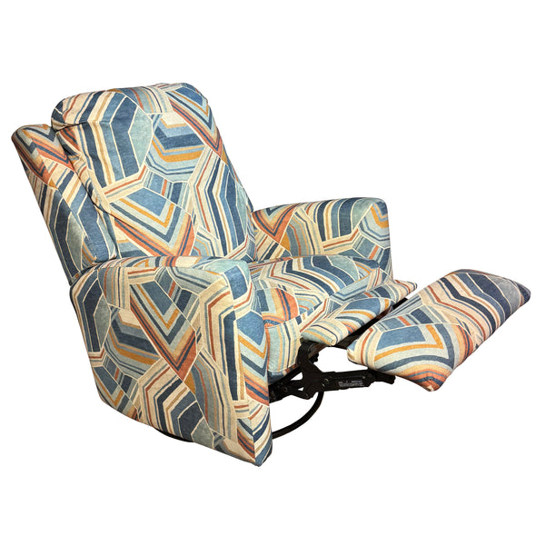 Geometric Ocean Swivel Glider Recliner