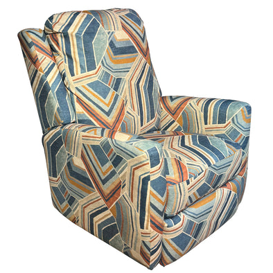 Geometric Ocean Swivel Glider Recliner