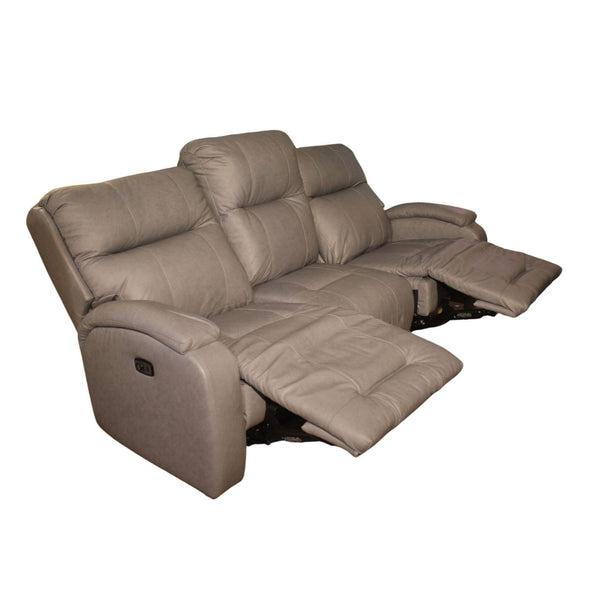 Adriatic Blue Leather Power Reclining Sofa
