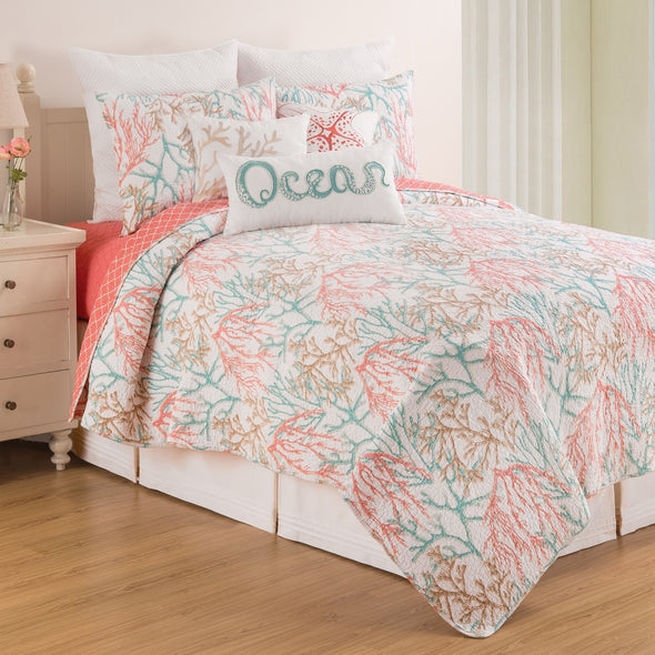 Oceanaire Twin Quilt Set In Seafoam