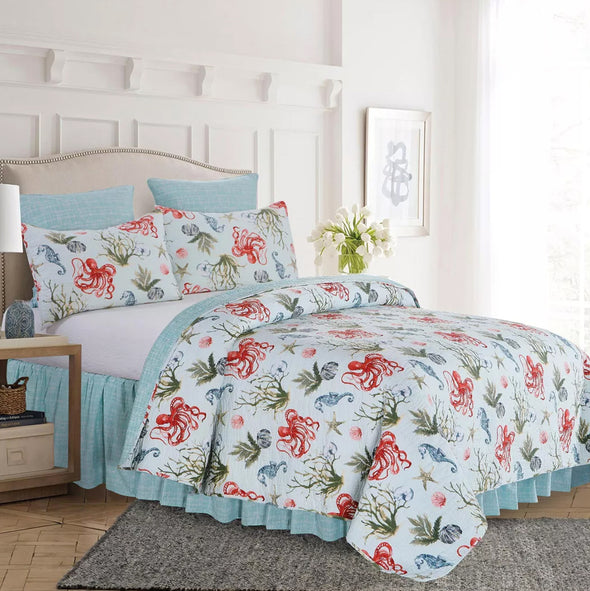Animaux de la Mer Twin Quilt Set