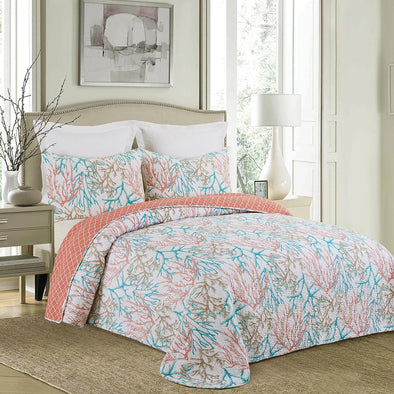 Oceanaire King Bedspread in Seafoam