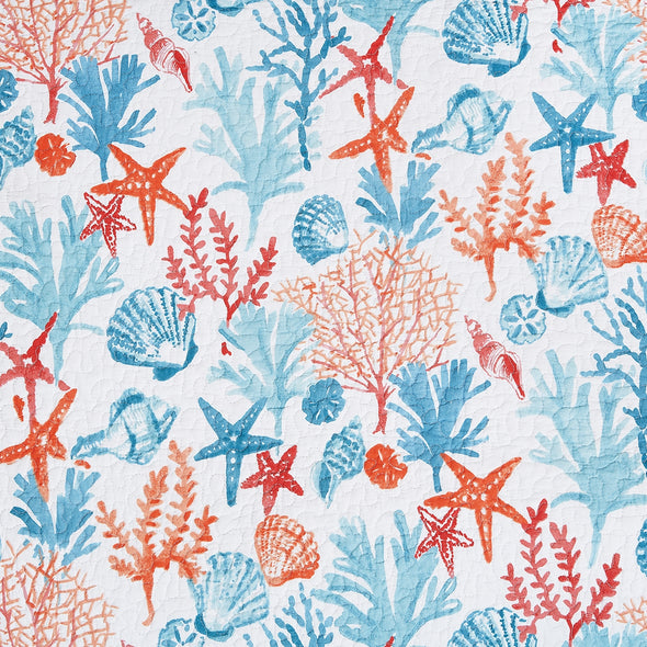 Tangerine Coast King Quilt Set