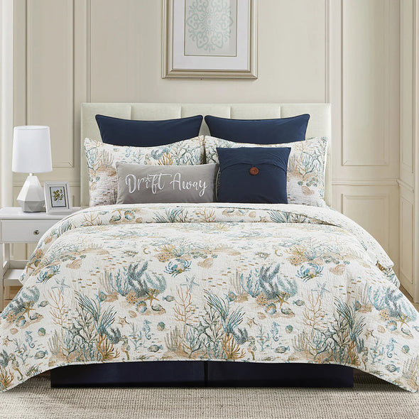 Cerulean Shores Twin Quilt Set