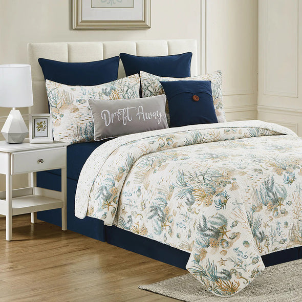 Cerulean Shores Twin Quilt Set