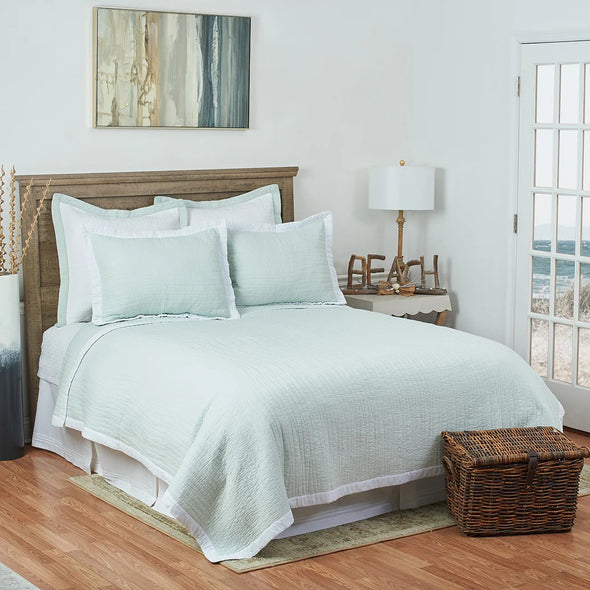 Kinsley Twin Quilt Set In Sea Glass
