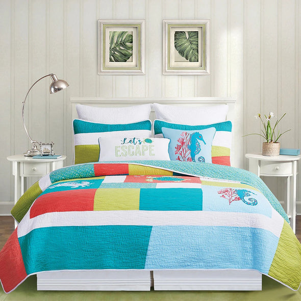 Santorini Twin Quilt Set