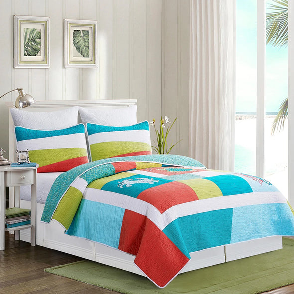 Santorini Full/Queen Quilt Set