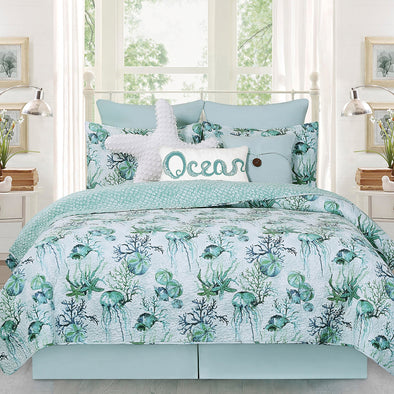 Mystic Ocean Twin Quilt Set