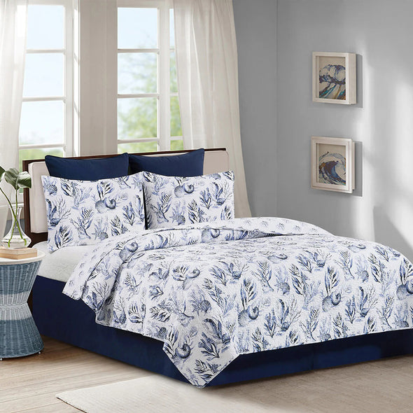 Midnight Lagoon King Quilt Set