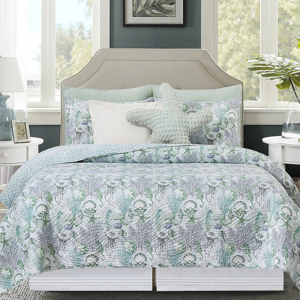 Shorline Waters King Quilt Set