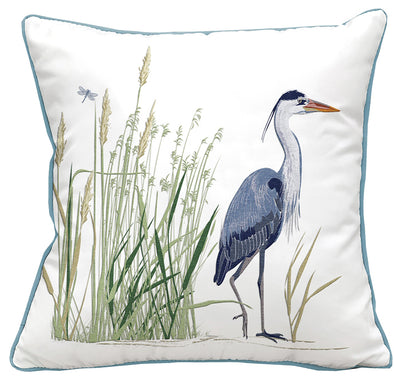 Right Facing Heron Pillow