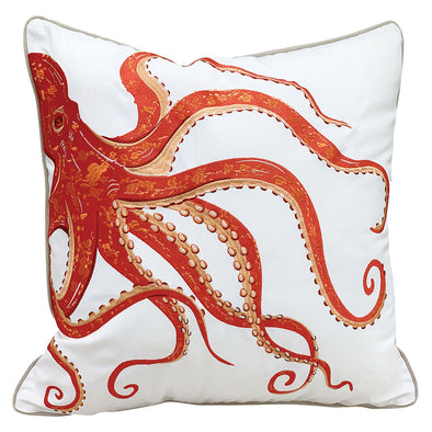 Coral Octopus Pillow