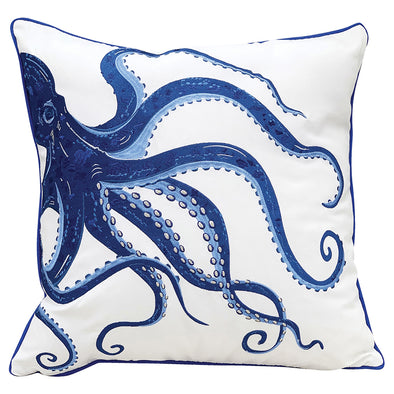 Blue Octopus Pillow