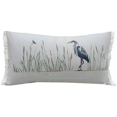 Blue Heron Lumbar Pillow