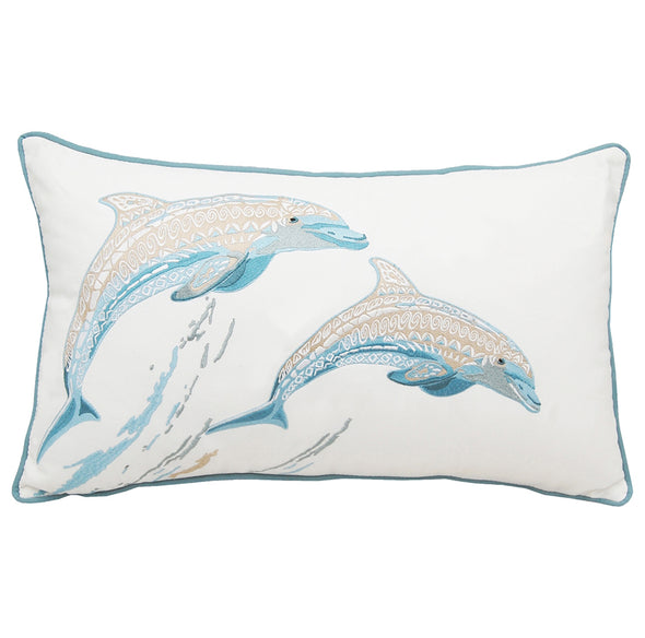 Tribal Dolphin Lumbar Pillow