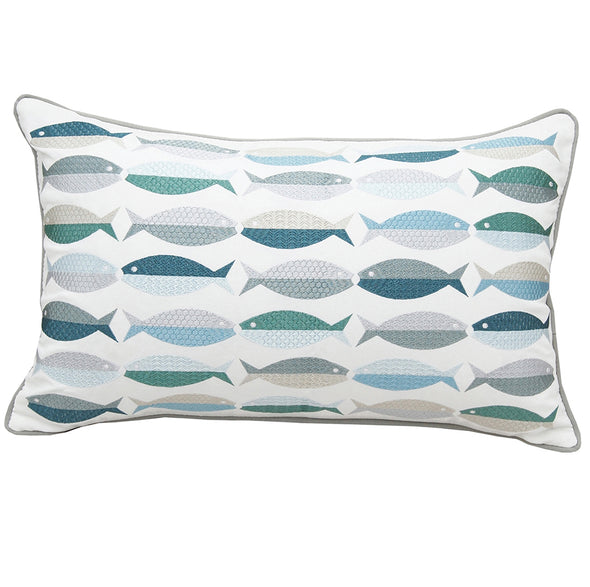 12 x 21 School of Lumbar Fish Pillow