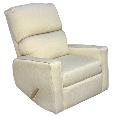 Beige Oak Swivel Glider Recliner