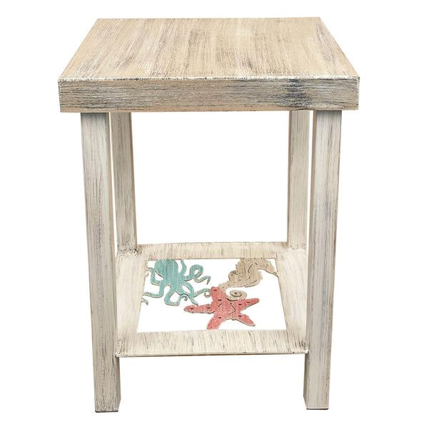 Island Cottage Weathered End Table