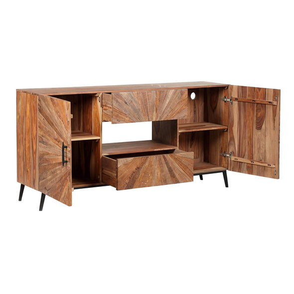 Sunburst Wooden Credenza