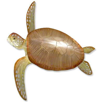 Copper Sea Turtle Metal Art