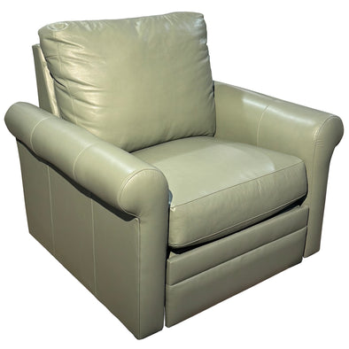 Olive Leather Power Recliner