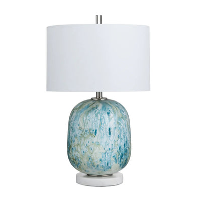 Blue Glaze Glass Table Lamp