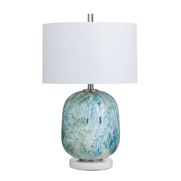 Blue Glaze Glass Table Lamp