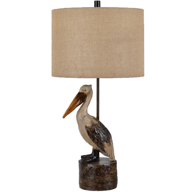 Antique Pelican Table Lamp