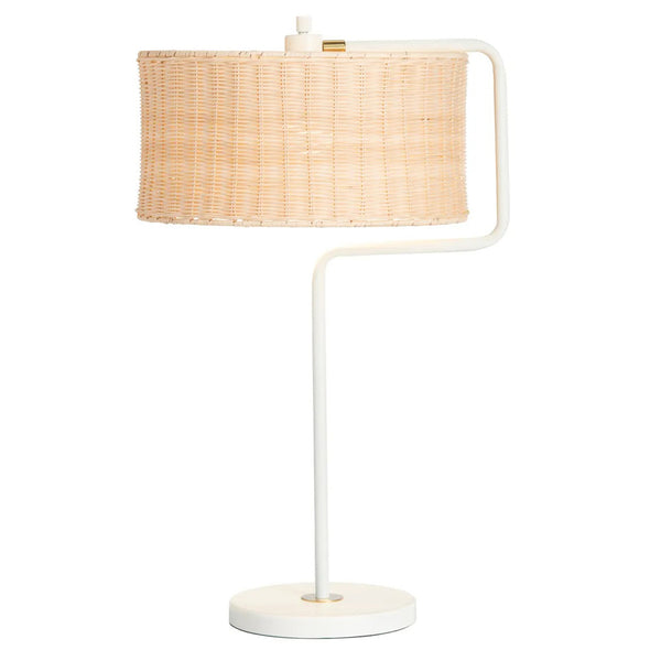 Wicker & Metal Table Lamp