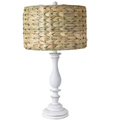 Candle Stick Woven Seagrass Table Lamp