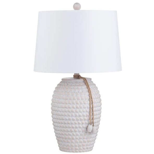 Ceramic White Rope Table Lamp