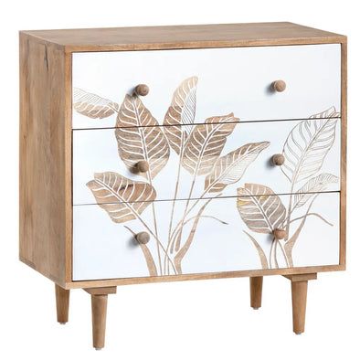 Coastside 3 Drawer White & Wood Chest