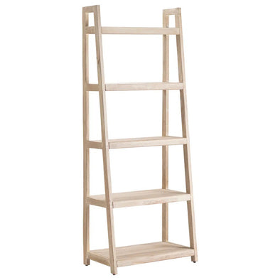 Natural Wood Stair Step Etagere