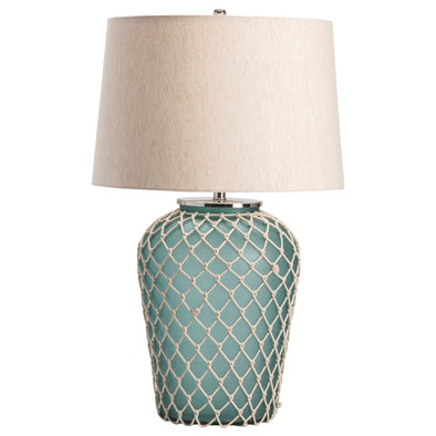 Blue Glass Netting Table Lamp