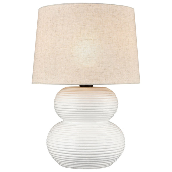 Rippled Matte White Table Lamp