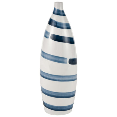 Sophisticated Blue Swirl Vase