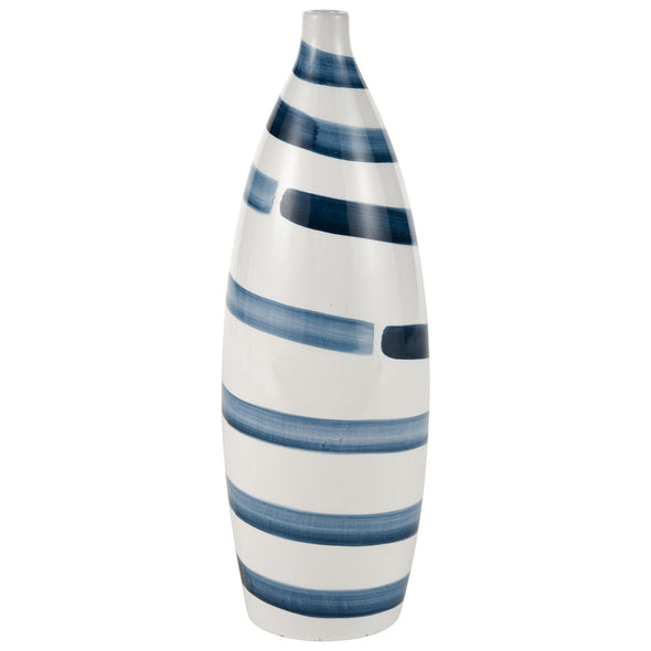 Sophisticated Blue Swirl Vase