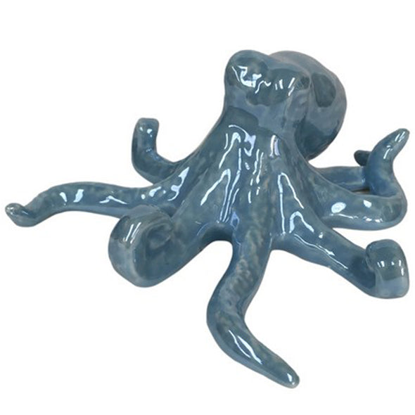 Blue Octopus Ceramic Figurine