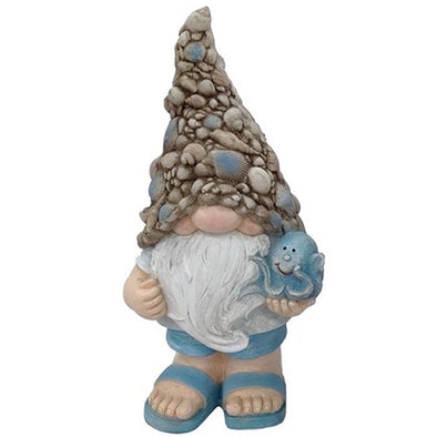 Gnome with Sea Shell Hat Sculpture