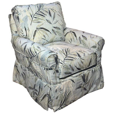Slipcover Botanical Accent  Swivel Glider Chair