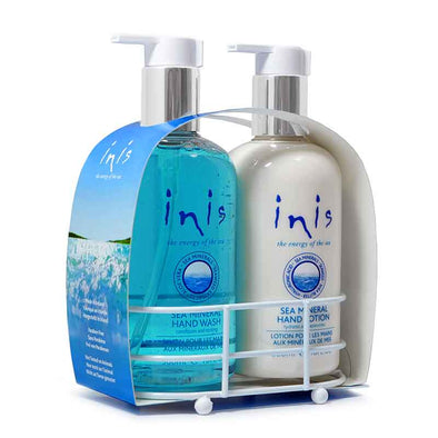 Inis Hand Care Duo - Hand Lotion and Hand Wash in Caddy
