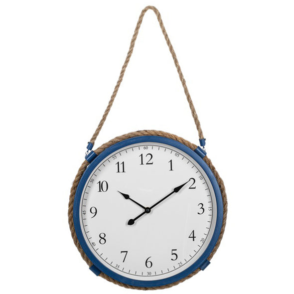 Blue Rope Hanging Wall Clock