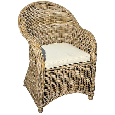 Cushioned Wicker Chair Small