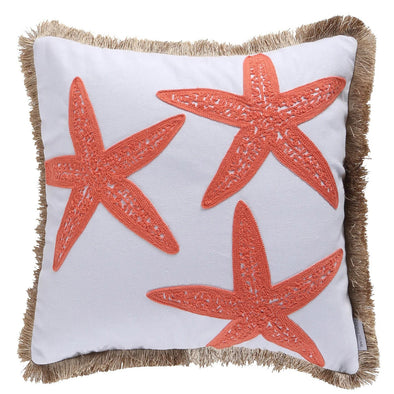 Coral Starfish Decorative Pillow