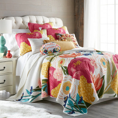 Grandiflora Full/Queen Quilt Set