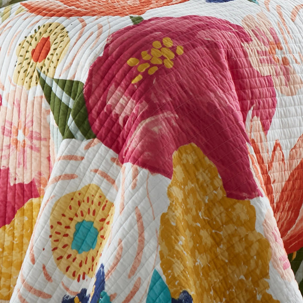 Grandiflora Full/Queen Quilt Set