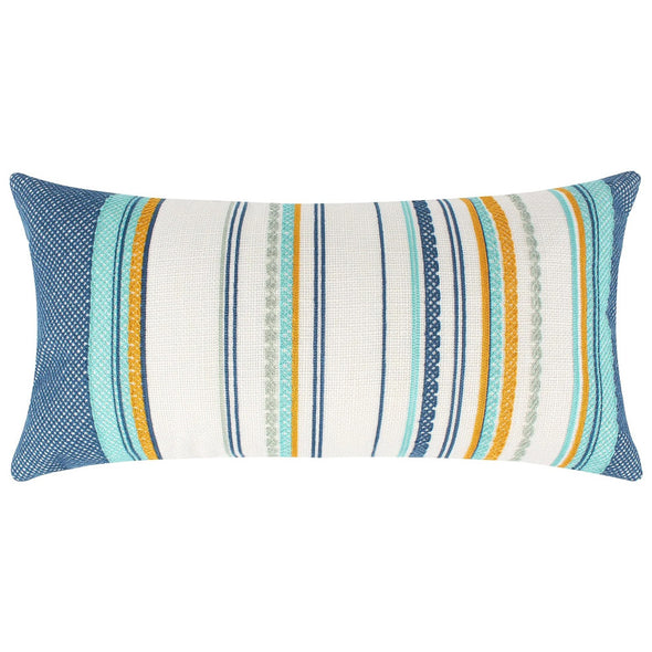 Calico Blue Stripe Decorative Pillow